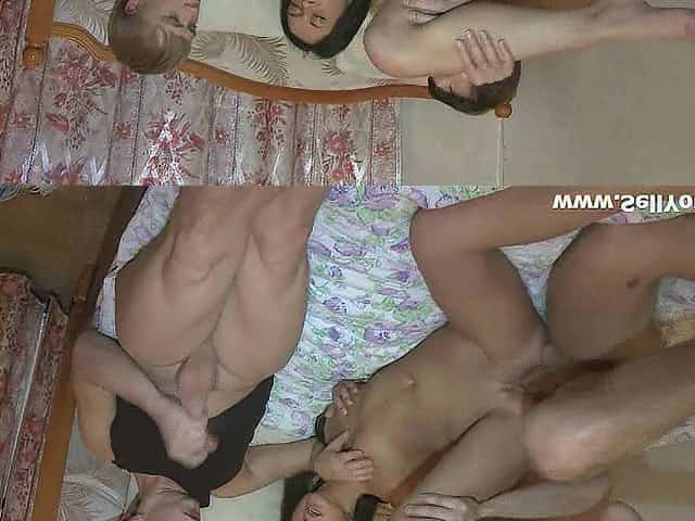 Cute brunette Mary sucking cock in the apartment
