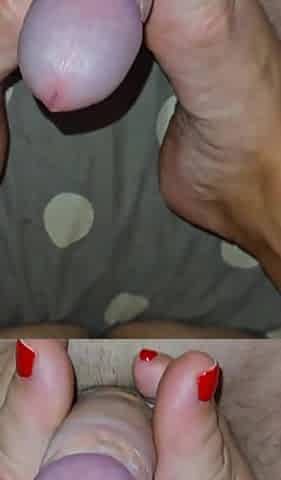 I Catch a Careless, Lustful Stepmother and Cum on Her Soles