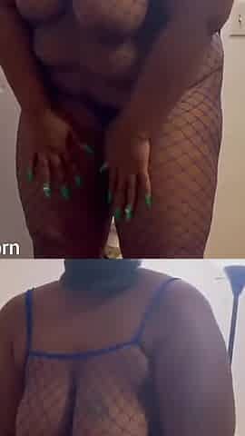 Walking Around in Fishnet Bodysuit High Heels