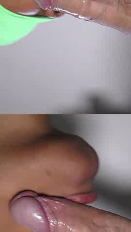 Black Mouth Blows My Big White Cock and Gets My Semen in Reward