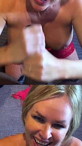 Sexy amateur blonde blowjob amp cumshot HD