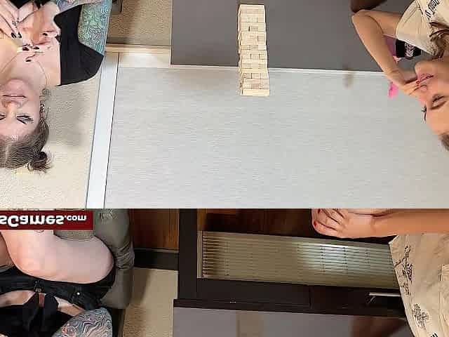 A playful twist on Truth or Dare Jenga with stripping