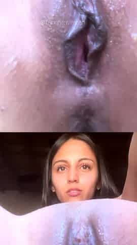 SEXY BRUNETTE - Masturbando mi Concha Mojada