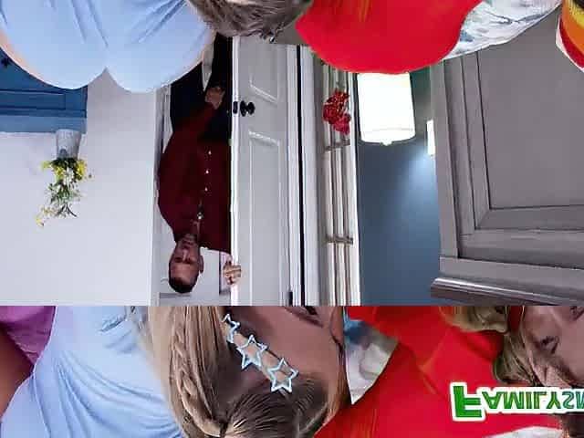 Step Daddy Catches Their Viral Streaming Attempt - Daisy Fox, Lola Cheeks, Peter Fitzwell