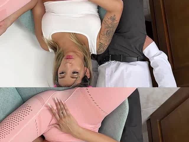 Stacked latina gets her boobs and pussy stroked and squirts