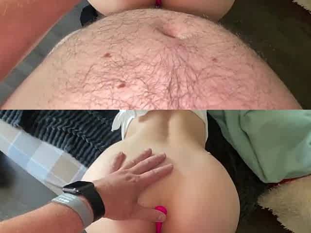 I visited my neighbour and drilled her and came on her bazookas