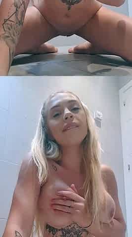 Stacked brunette goes solo toys and masturbation
