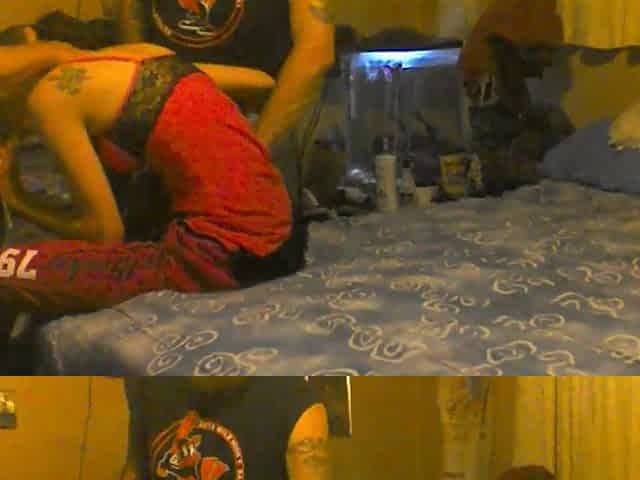 amateur wife shared and used by 2 lads and gets a double creampie