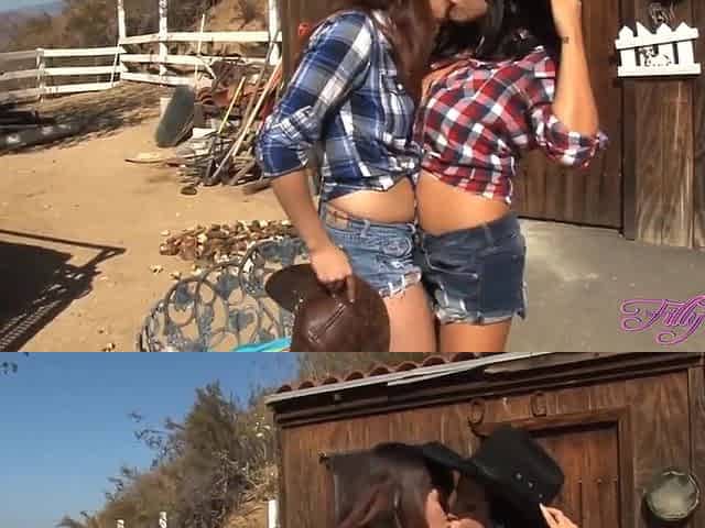 Sapphic Cowgirls hot outdoor sex