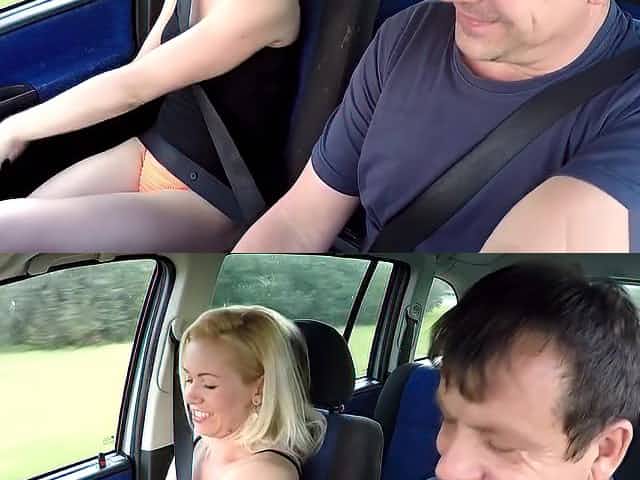 Czech prostitute in car