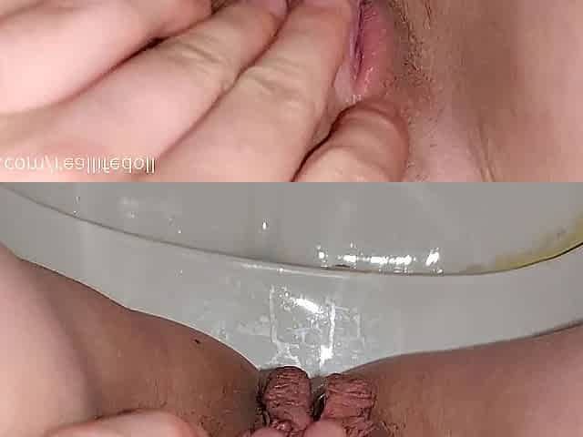Closeup preggy pee compilation