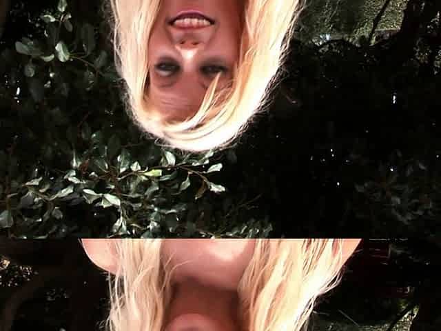 AMATEUR BIGTIT BLONDE TEEN MASTURBATES IN STALKINGS