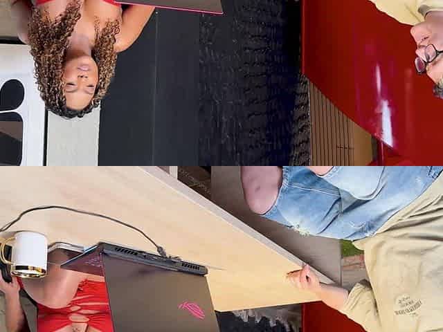 My New Ebony MILF Boss Horny Makes Me a Fake Casting to Test My New Position!