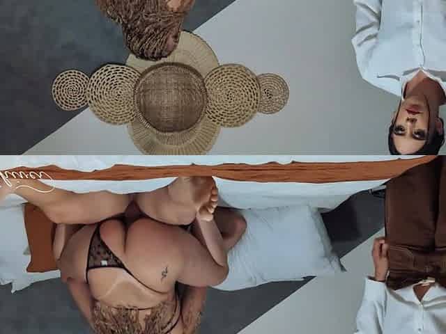 Cuckold wife catches her spouse banging a hooker and gets off watching.