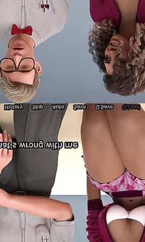 Sexbot Steph Route #1 Animated Porn Gameplay - Mixed Race Hottie Jerks off Nerd