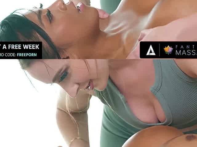 Stressed Girl Ember Snow Enjoys A Hot Massage From Sexy Laney Grey
