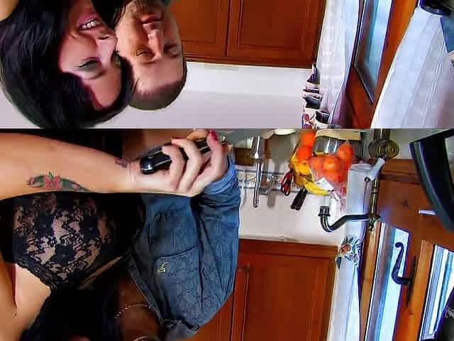 Breasty Brunette hair and Concupiscent Chap Have Enjoyment with Different Types of Food