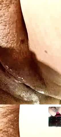 Hot Video Call with a Chubby Big Ass Girl Who Puts a Carrot in Her Pussy