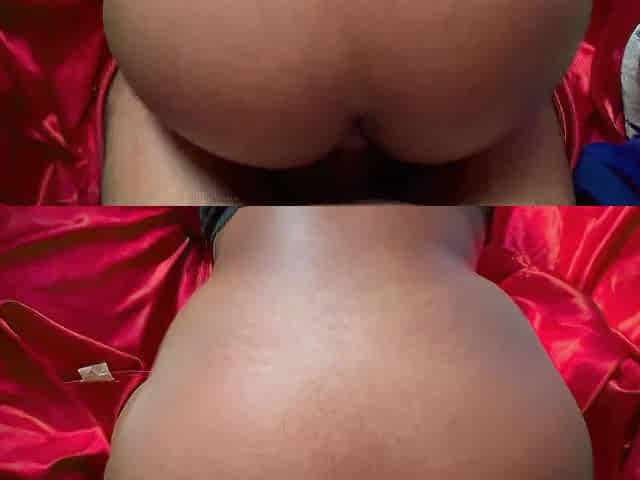 Cum discharged on large butt