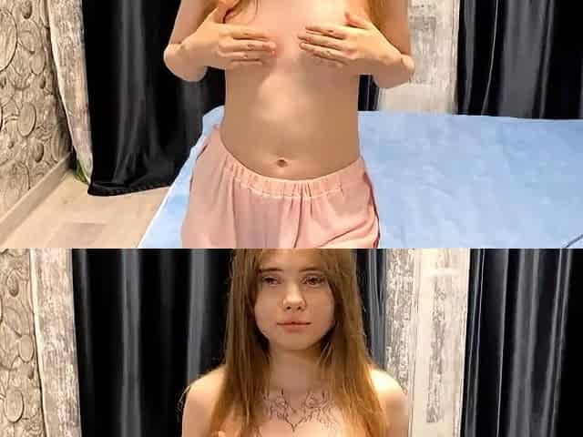 Cute and shy camgirl caroline