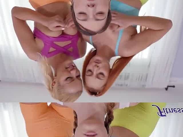 Lesbian Threesome Sex With Sexy Yoga Teacher