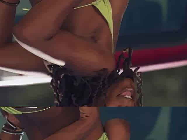 Gorgeous Ebony Hazel Grace Is Touching Her Hungry Hole With Love
