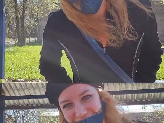 Caught on the street with a round butt