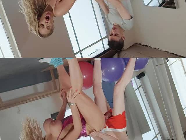 Mature with huge tits tries sex with a young boy