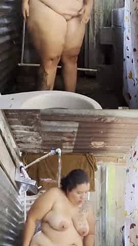 I shower in the public restroom and I touch myself whilst showering.