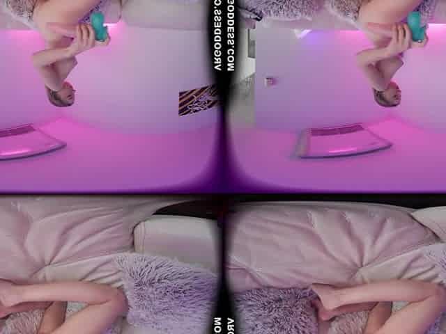 Kitty Kate Vaping And Dildo Masturbating On The White Casting Couch