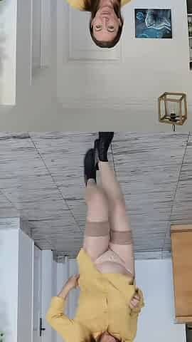 Striptease in Stockings, Thong, Huge Tits, Fuck with Dildo in Different Positions