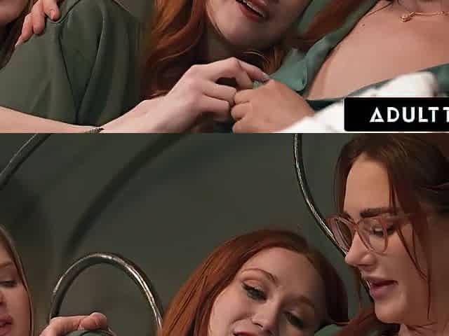 ADULT TIME - mother I'd like to fuck Siri Dahl Comforts stepbae Scarlet Skies & Her Besties With A Hawt Foursome!