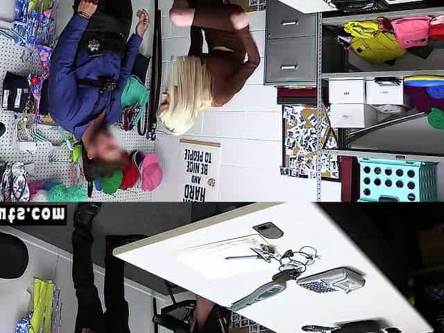 Petite Blonde And April Love In Teen 18+ Thief Learning A Lesson On A Big Dick
