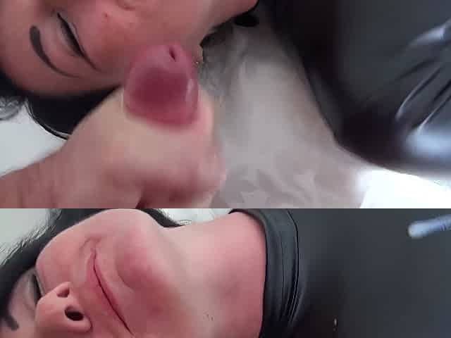 Huge Cumshot Party! Cum Hungry Latex Slut With 10 Hot Cocks!