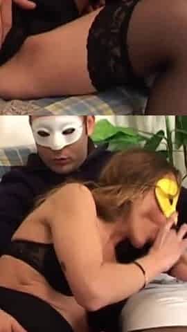 Wonderful Busty Masked MILF with Perfect Body Ass Fucked and Cummed in Mouth by Huge Amateur Cock