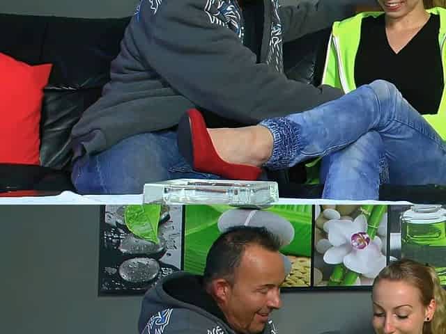 German skinny slut persuaded to cheat on the street