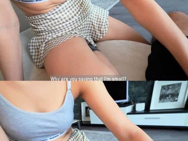 Strict stepdad fucks stepdaughter in a short skirt until