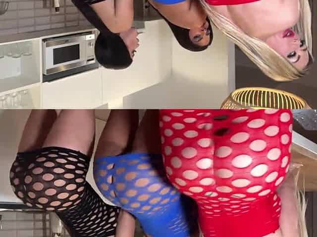Foursome. Devouring a Large Dong That Fills Our Throats With Goo