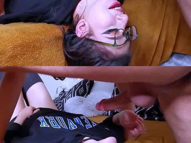 Hot amateur teen blowjob and facial HD video