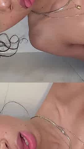 Black Chick Mjalti Uses Snatch Pump in Public Gym Shower Creamy Mess & Squirt