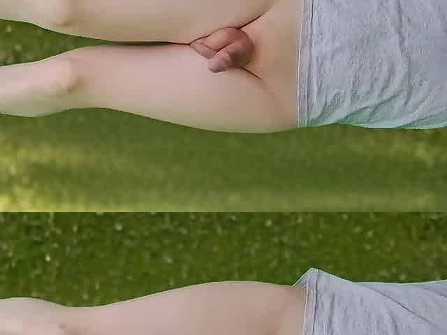 888 White Gorgeous Femboy on Green Grass Butt Soft Body Delightsome and Youthful