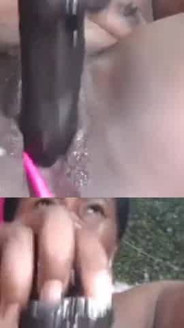Squirting Hard with Egg Vibrator and Big Dildo