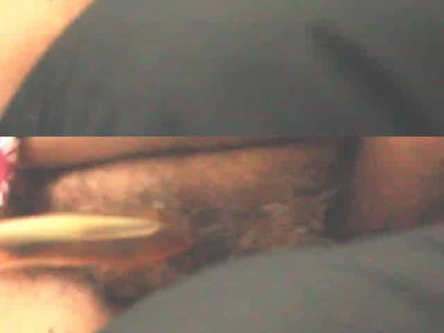 Hairy Pussy Meets Golden Dildo