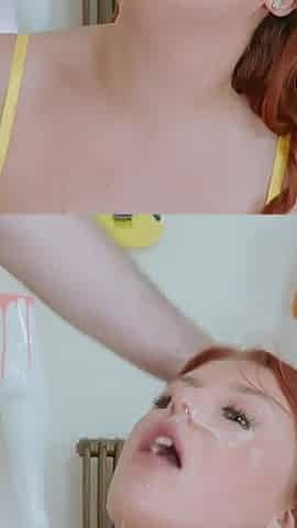 Ginger Coed Jasmine Brooks Rides and Milks Toby Dick's Cock!