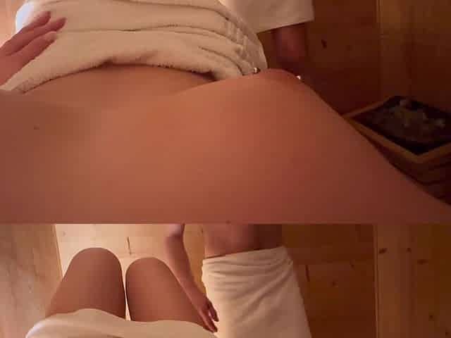 Female POV - Teasing My Friend's Cock in the Sauna