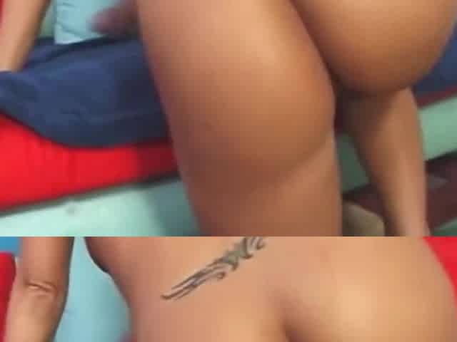 Blonde Beauty With Big Tits Eating Cum From Two Dicks