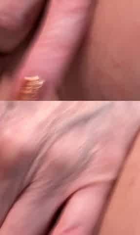 POV View of Masturbating My Prolapse Pussy in My New Hot Lingerie