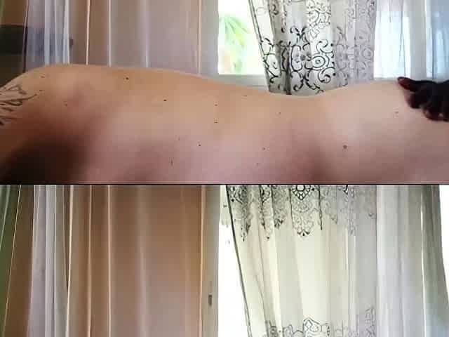 Sexy African Babe Gives Sensual Massage and Blowjob