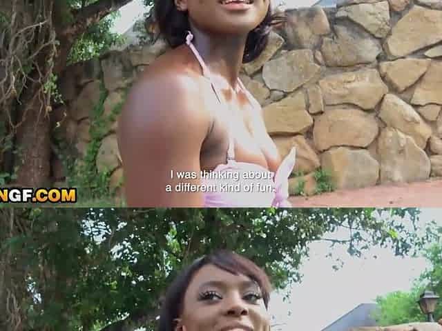 Cute Black Gal 1st Time Anal Stretched By BWC European Boyfriend