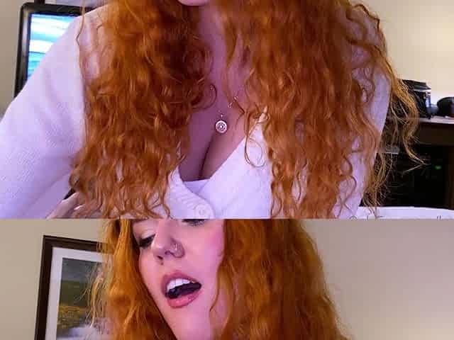 Great Big Boobs On Masturbating Redhead